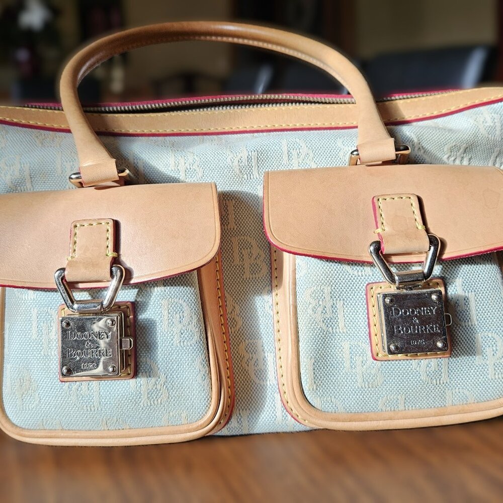 Dooney & Bourke Satchel - Vintage Mint Green Monogram Canvas